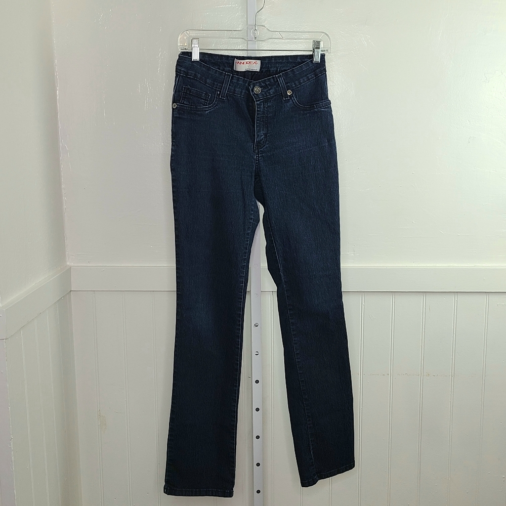 Andrea Jeans Women's Dark Wash Slim Jeans | 9